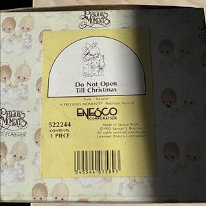 Precious Moments Porcelain Musical “Do Not Open Till Christmas” Tune: Toyland